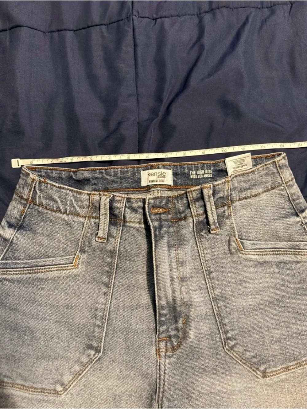 Kensie Wide-Leg Crop Jeans in Light Blue Wash